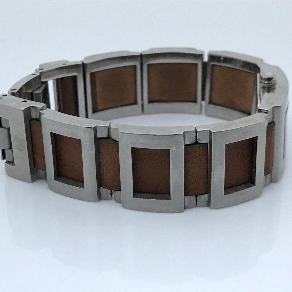 Fossil Women Watch Silver Tone Metal Brown Leather - Picture 5 of 11